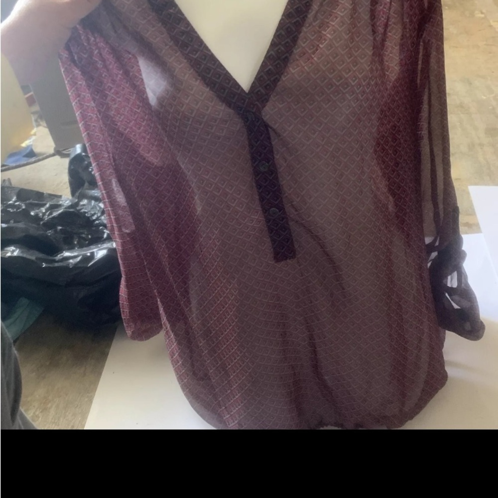 Women’s Size Xl Amisu Vneck 3/4 Sleeve Blouse